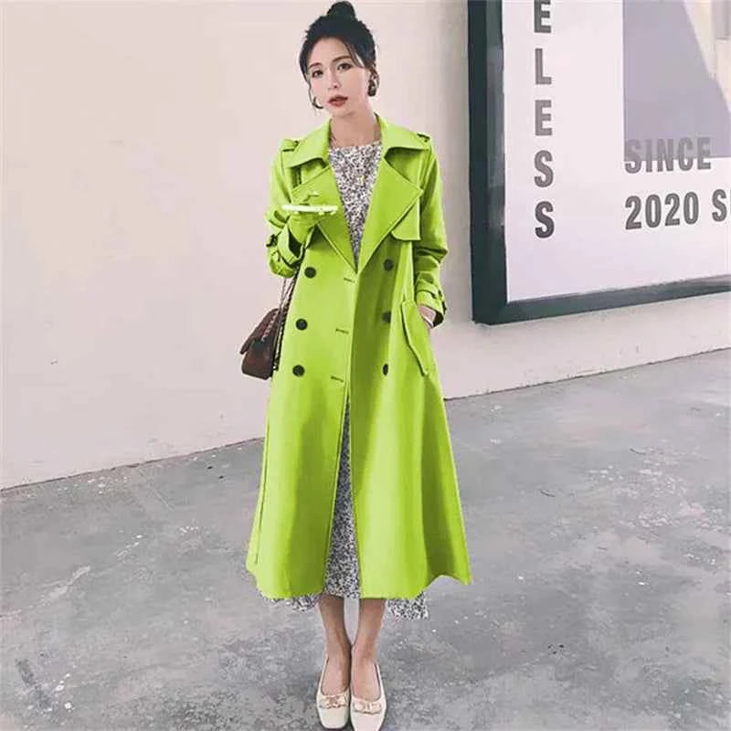 Belted Double-Breasted Trench Coat