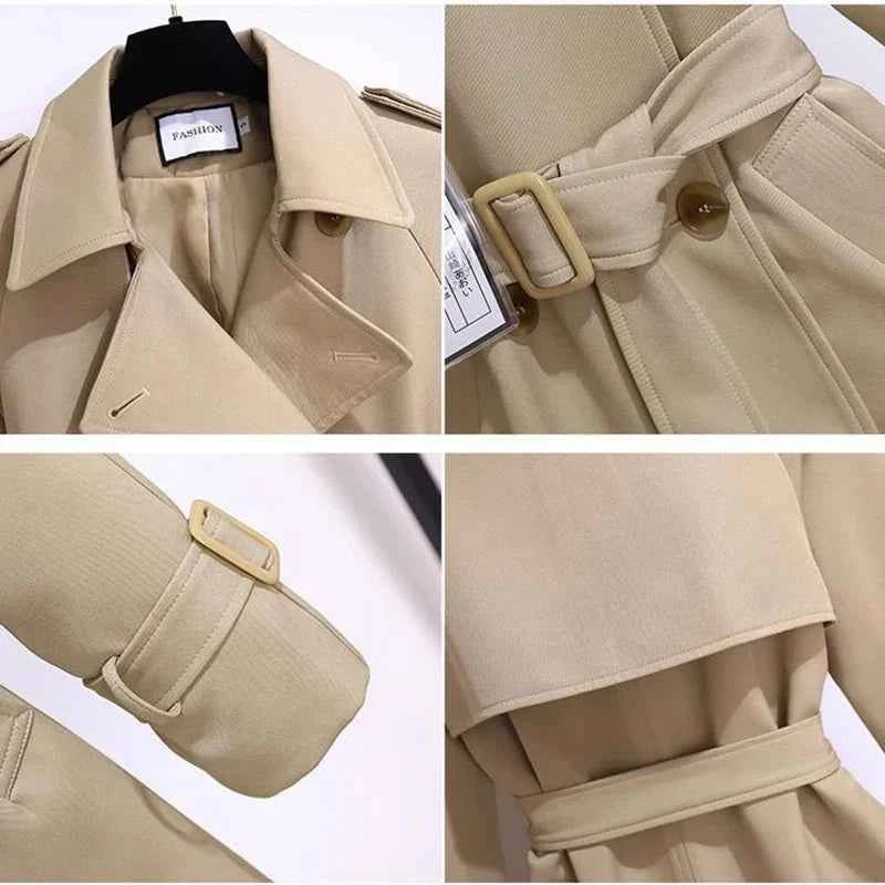 Belted Double-Breasted Trench Coat