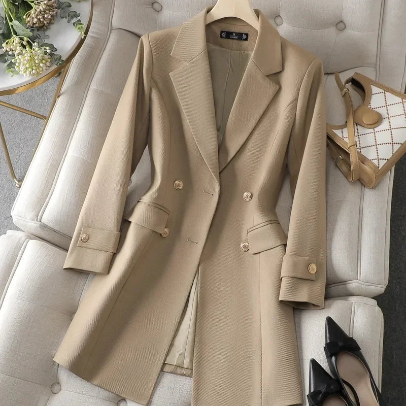Longline Double-Breasted Blazer - Isabella Mae