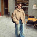 Cropped Double-Breasted Trench Coat