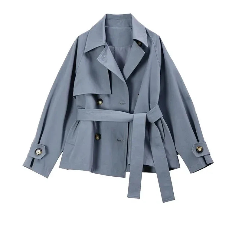 Short Belted Trench Coat - Isabella Mae