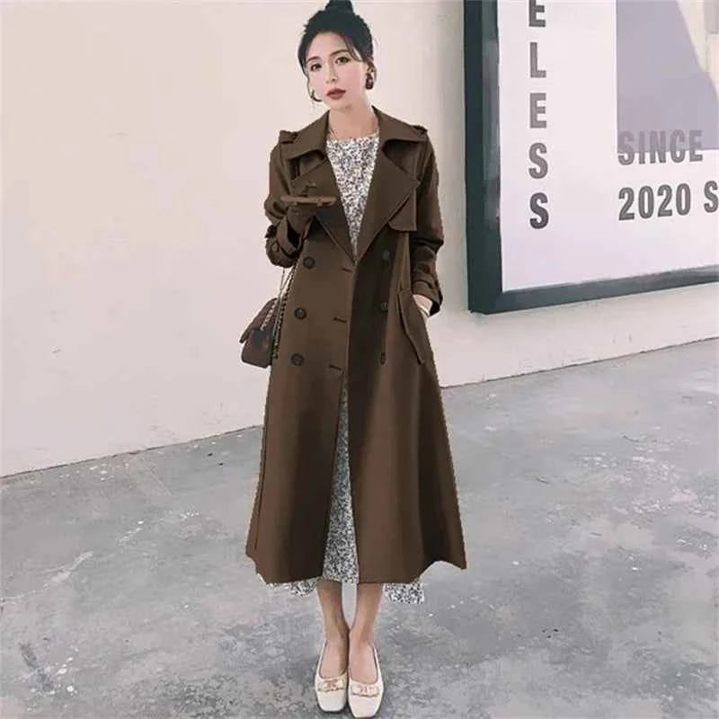 Belted Double-Breasted Trench Coat