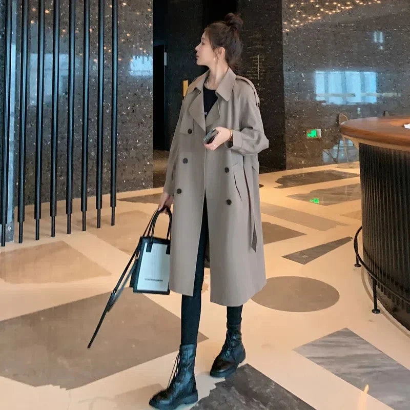 Belted Double-Breasted Trench Coat - Isabella Mae