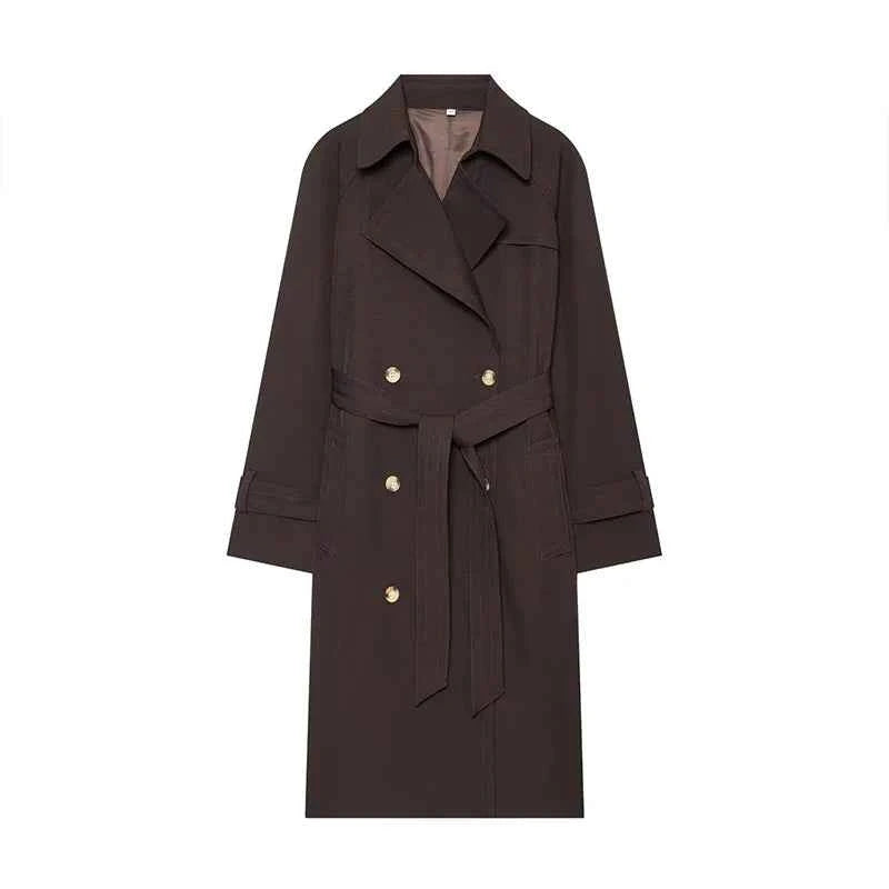 Belted Double-Breasted Trench Coat