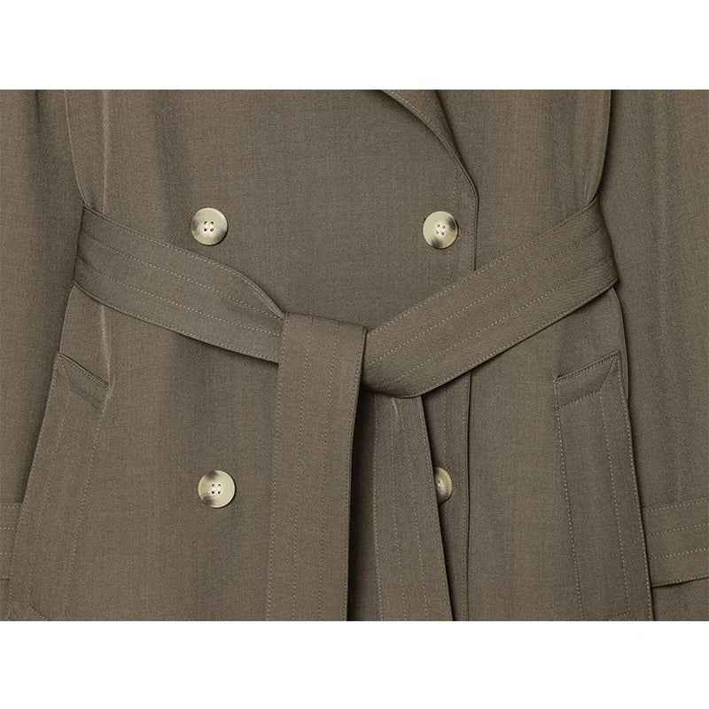 Belted Double-Breasted Trench Coat