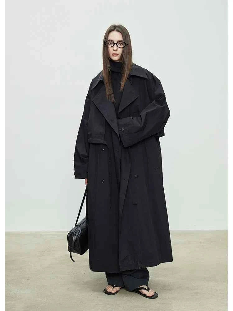 Oversized Double-Breasted Trench Coat