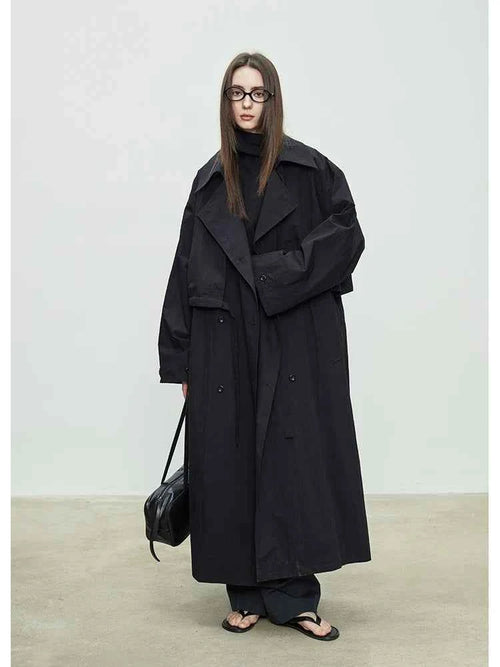 Oversized Double-Breasted Trench Coat