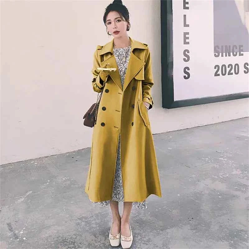 Belted Double-Breasted Trench Coat