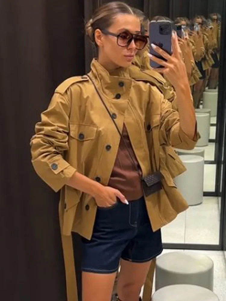 Belted Utility Jacket & Mini Skort Set - Isabella Mae