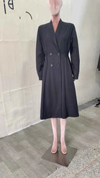 Fitted Double-Breasted Trench Coat