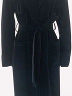 Velvet Belted Trench Coat - Isabella Mae