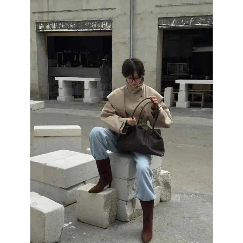 Belted Cape Trench Coat