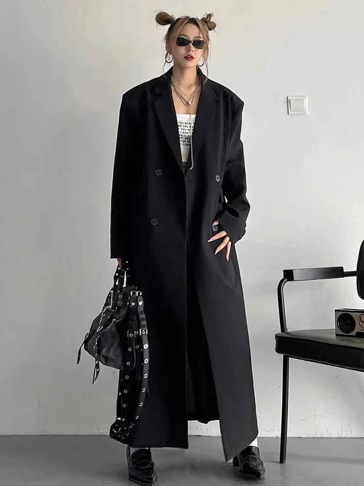 Oversized Double-Breasted Trench Coat