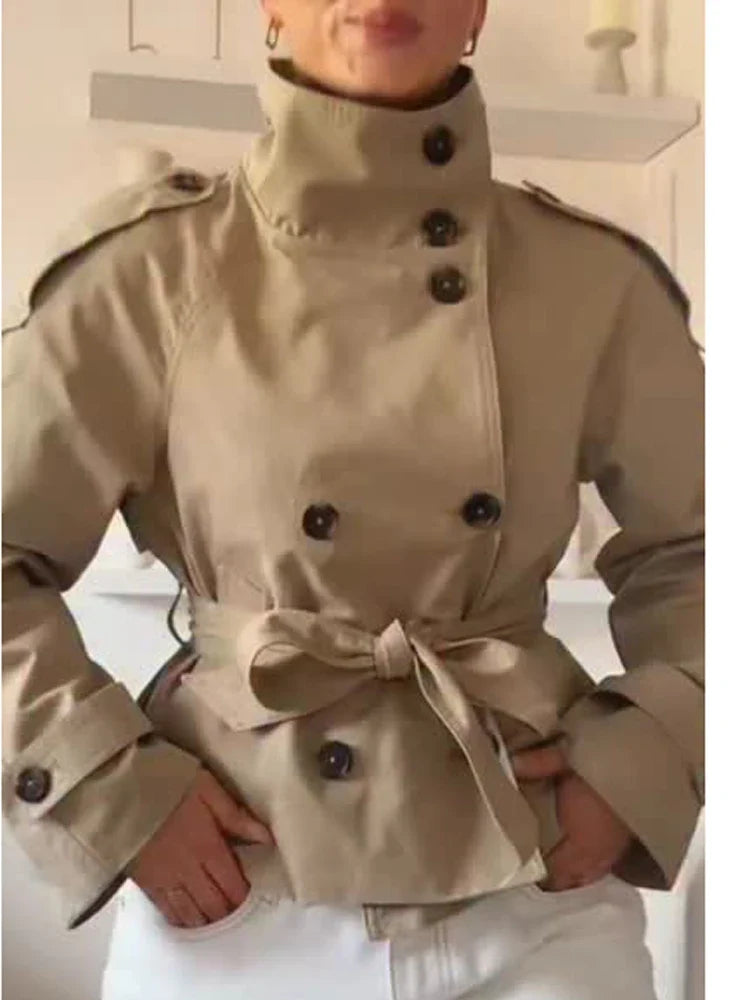 Short Belted Trench Coat - Isabella Mae