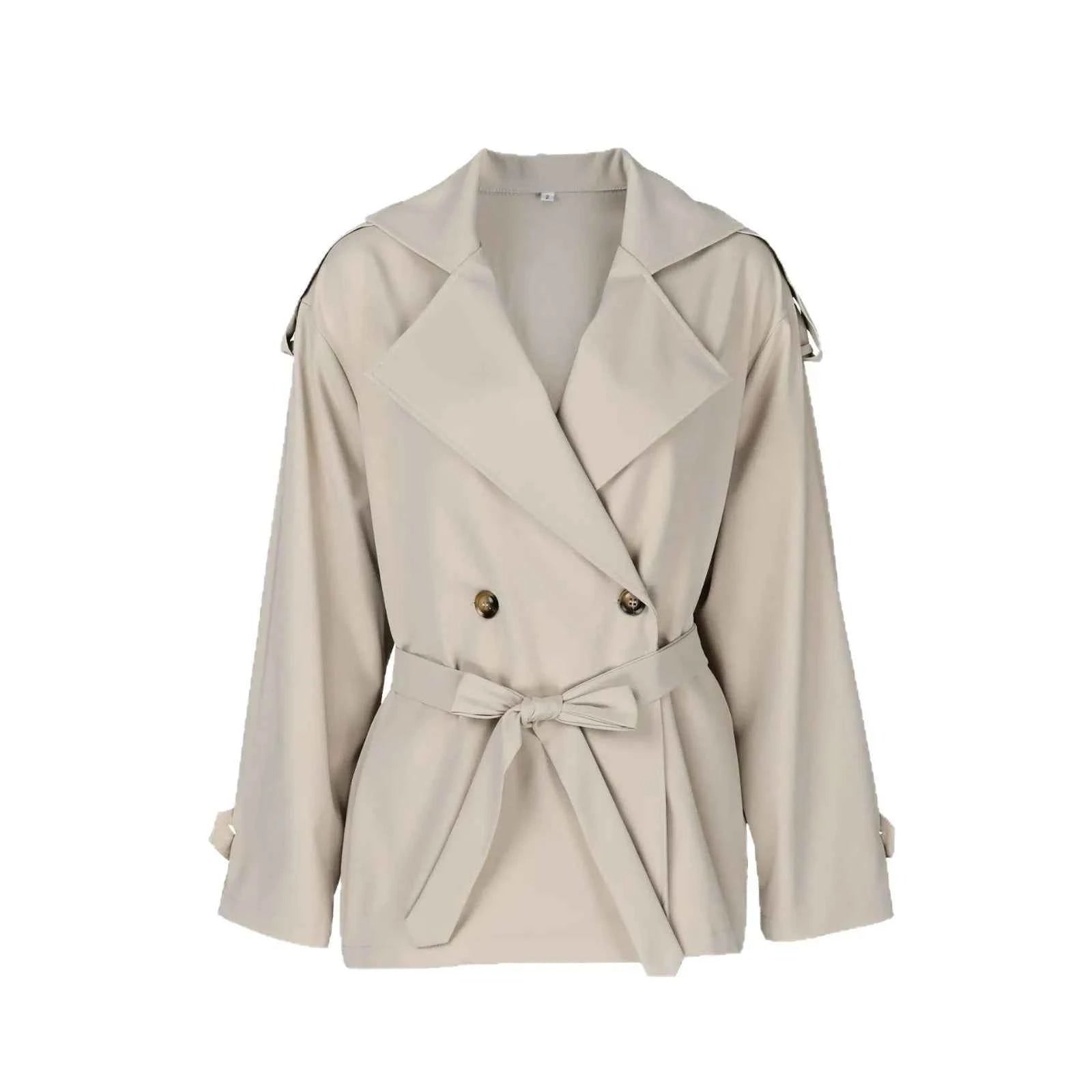 Belted Short Trench Jacket