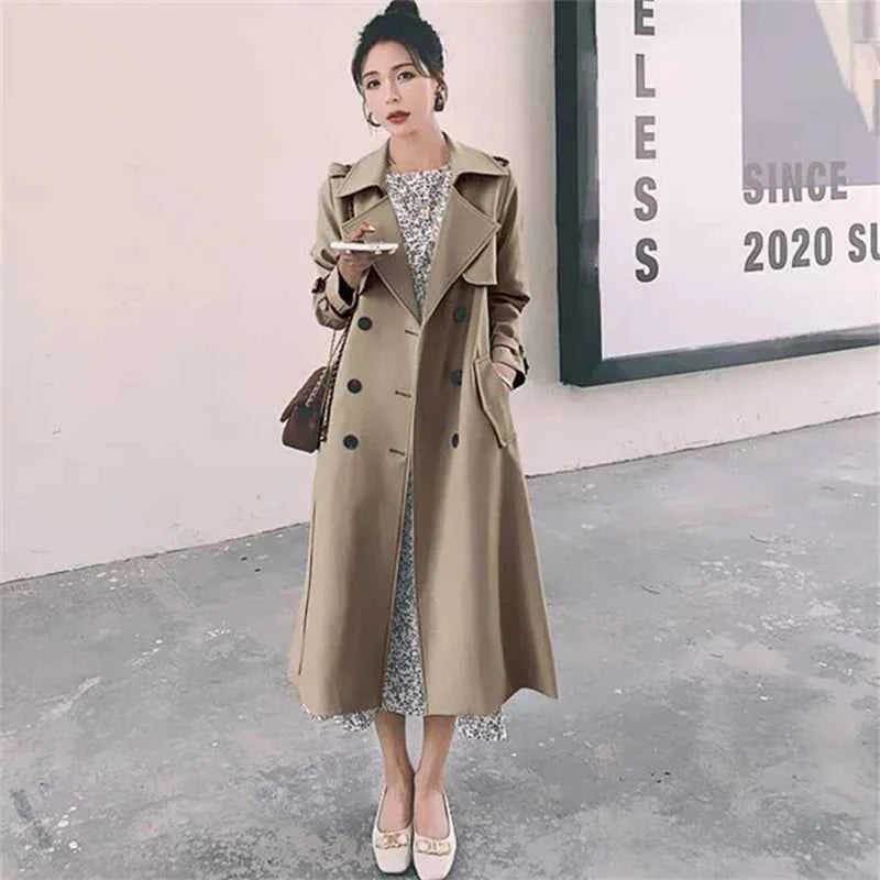 Belted Double-Breasted Trench Coat