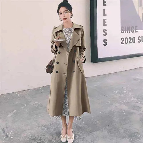 Belted Double-Breasted Trench Coat