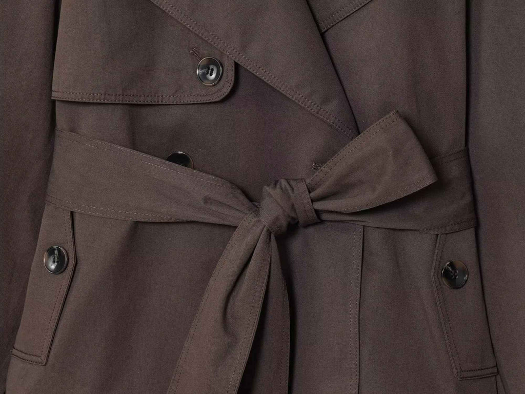 Belted Short Trench Coat
