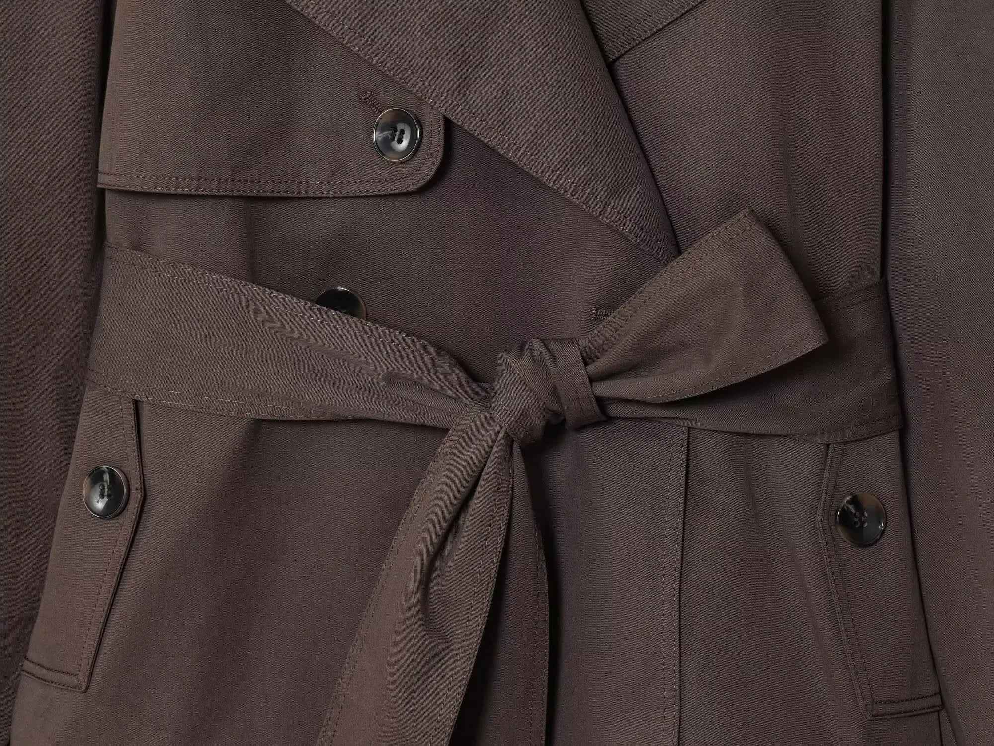 Belted Short Trench Coat