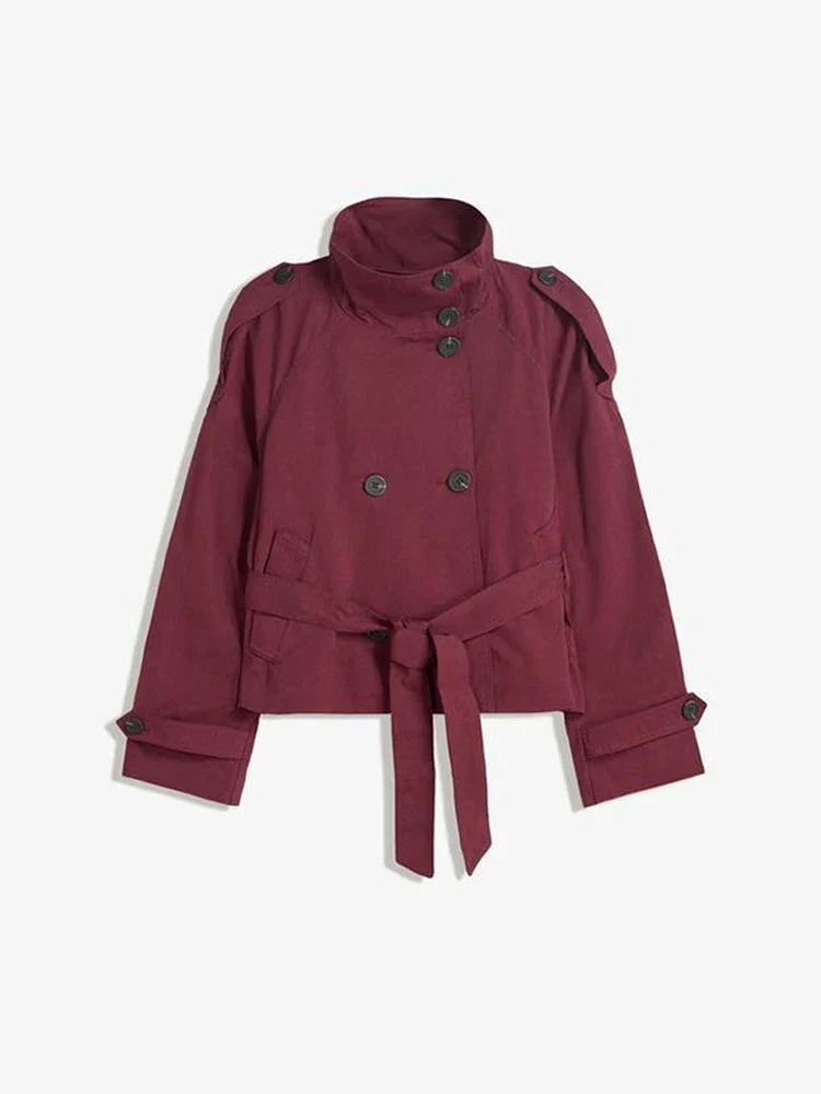 Short Belted Trench Coat - Isabella Mae