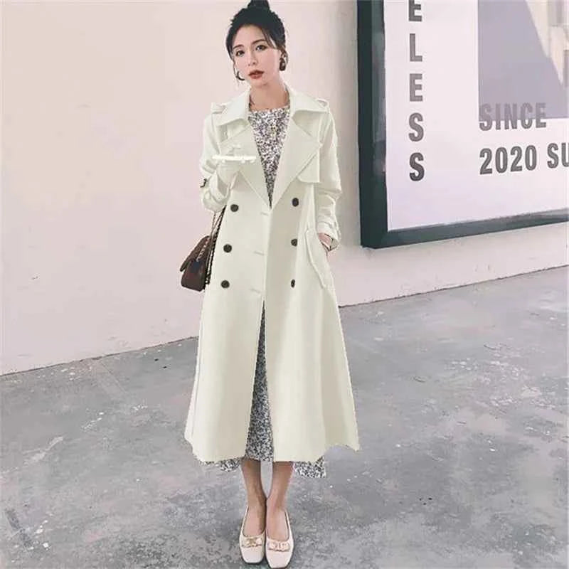 Belted Double-Breasted Trench Coat