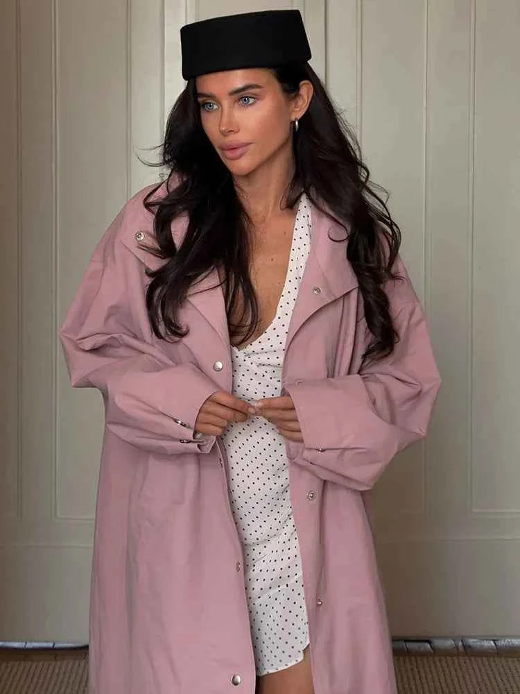 Longline Stand Collar Trench Coat