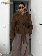Belted Double-Breasted Trench Jacket - Isabella Mae
