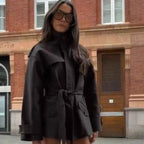 Belted Short Trench Jacket