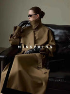 Belted Double-Breasted Trench Coat