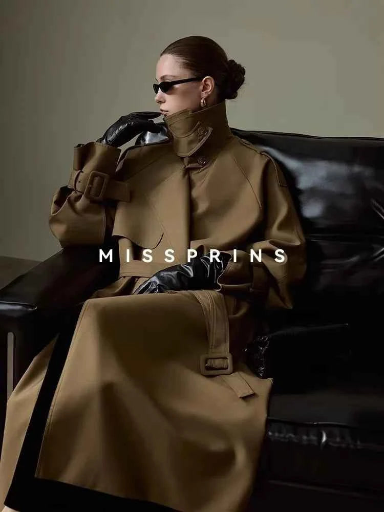 Belted Double-Breasted Trench Coat