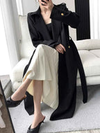 Gold Button Trench Coat