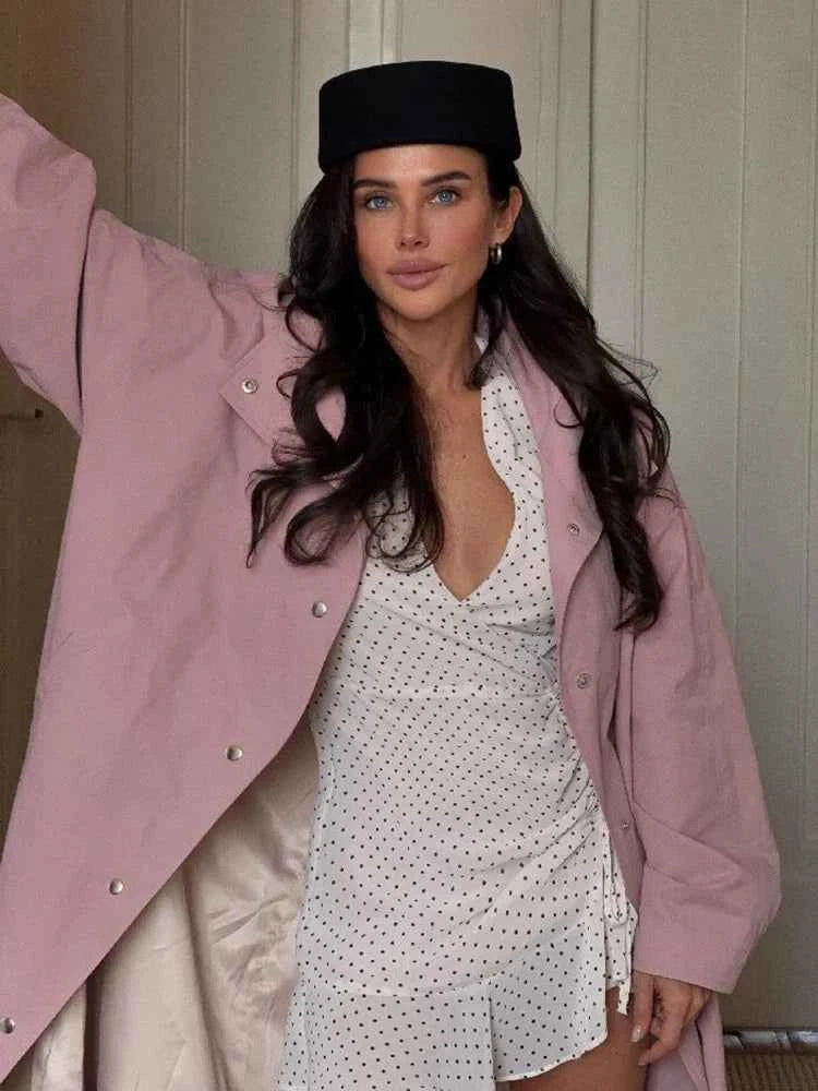 Longline Stand Collar Trench Coat