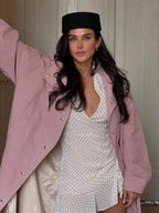 Longline Stand Collar Trench Coat