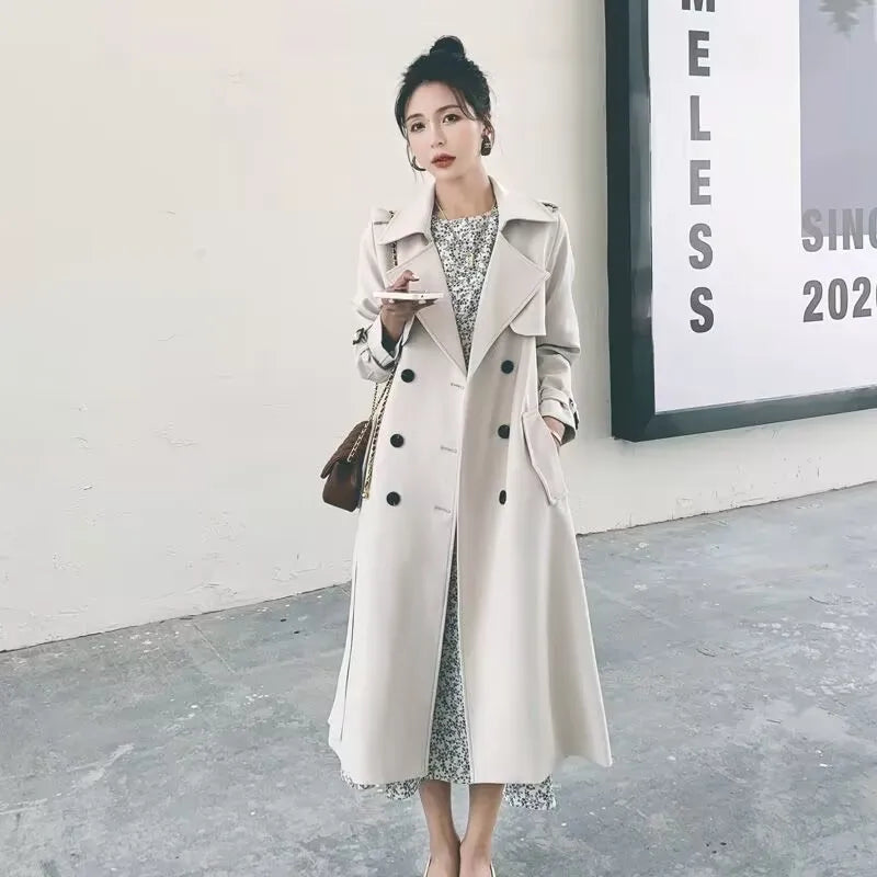 Belted Double-Breasted Trench Coat - Isabella Mae