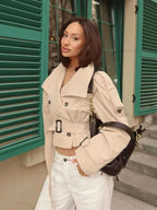Belted Cropped Trench Coat