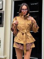 Belted Utility Jacket & Mini Skort Set - Isabella Mae