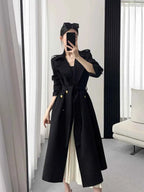 Gold Button Trench Coat