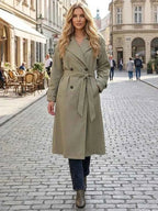 Belted Double-Breasted Trench Coat