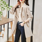 Belted Double-Breasted Trench Coat - Isabella Mae