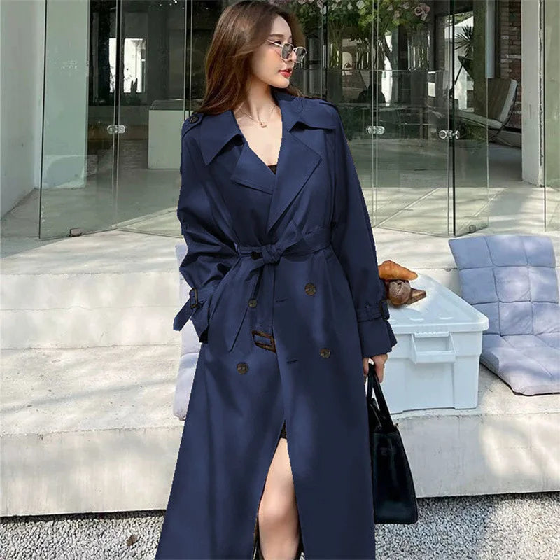 Belted Long Trench Coat - Isabella Mae