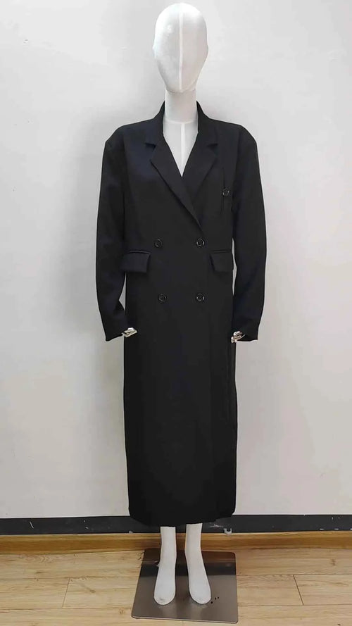 Oversized Double-Breasted Trench Coat