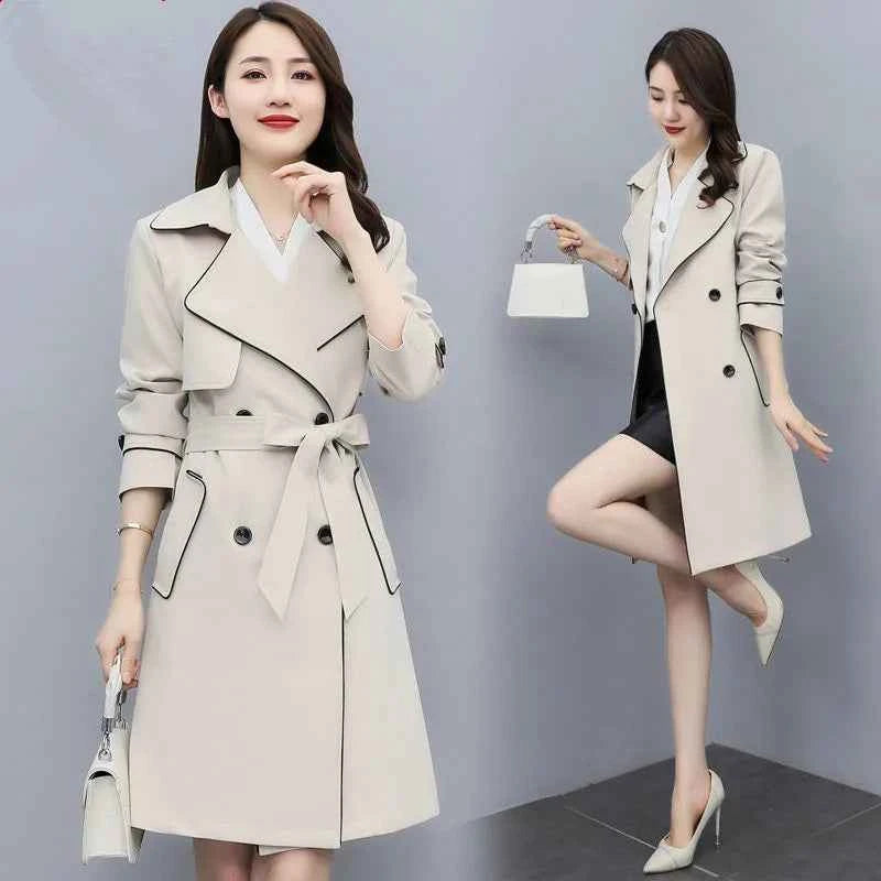 Belted Double Breasted Trench Coat