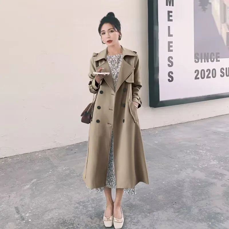 Belted Double-Breasted Trench Coat - Isabella Mae