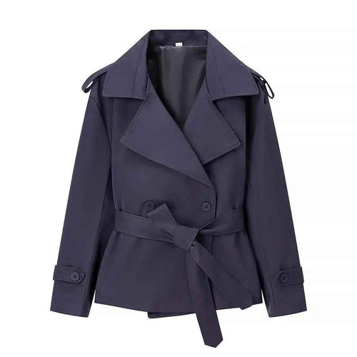 Belted Cropped Trench Jacket