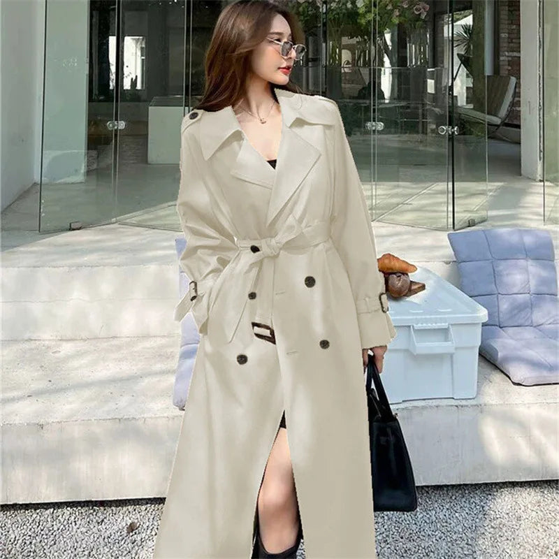 Belted Long Trench Coat - Isabella Mae