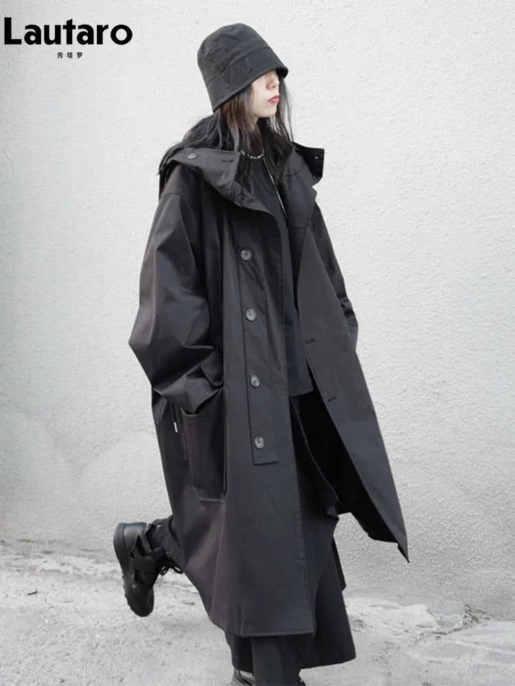 Oversized Hooded Trench Coat - Isabella Mae