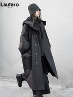Oversized Hooded Trench Coat - Isabella Mae