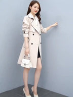 Belted Double-Breasted Trench Coat - Isabella Mae