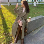 Belted Double-Breasted Trench Coat - Isabella Mae