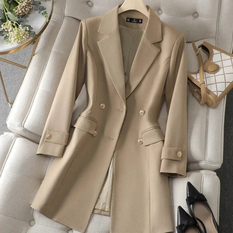 Longline Double-Breasted Blazer - Isabella Mae